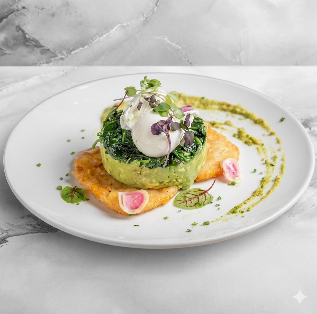Stacked Poached Eggs